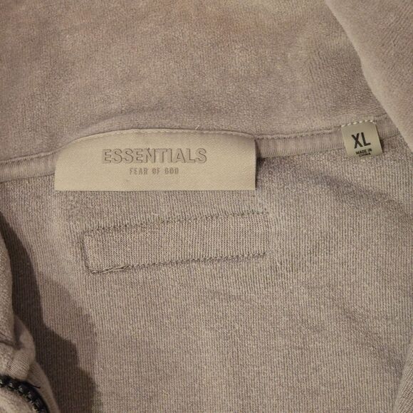 Fear of God Essentials Women's XL Velour Half Zip Mockneck Oversized Baggy 90s - Picture 4 of 9